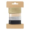 Xenos Cadeaulinten-Satijnen lint 3 meter - goud - set van 4