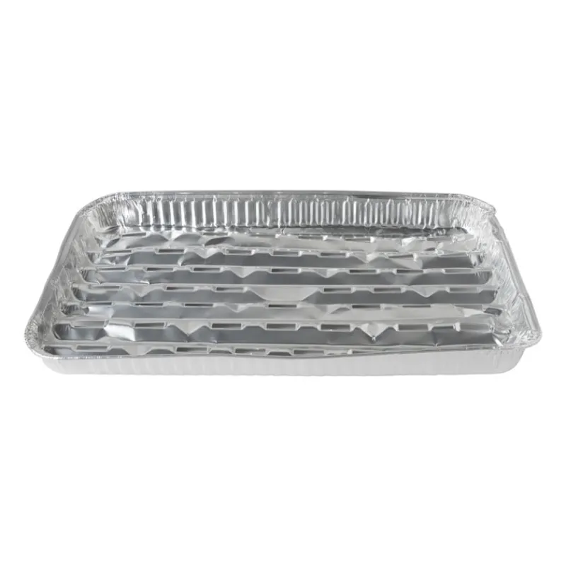 Xenos Barbecue-Schaal aluminium - set van 4 - 3x32x23.5 cm