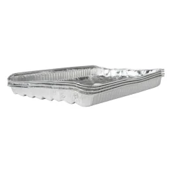 Xenos Barbecue-Schaal aluminium - set van 4 - 3x32x23.5 cm