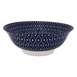Xenos Schalen-Schaal blue print - diamonds - ⌀21 cm