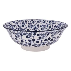 Xenos Schalen-Schaal blue print - flowers - ⌀21 cm