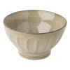 Xenos Schalen|Kommen-Schaal facet - beige - ⌀13x7.5 cm