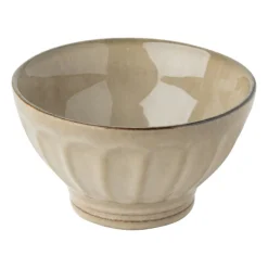 Xenos Schalen|Kommen-Schaal facet - beige - ⌀13x7.5 cm