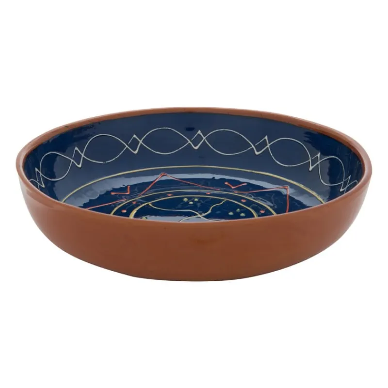 Xenos Schalen-Schaal Fiesta - blauw - 27 cm