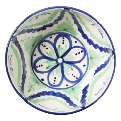 Xenos Schalen-Schaal flor - groen/blauw - ø25 cm