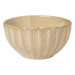 Xenos Schalen|Kommen-Schaal relief - beige - ø13x7.6 cm