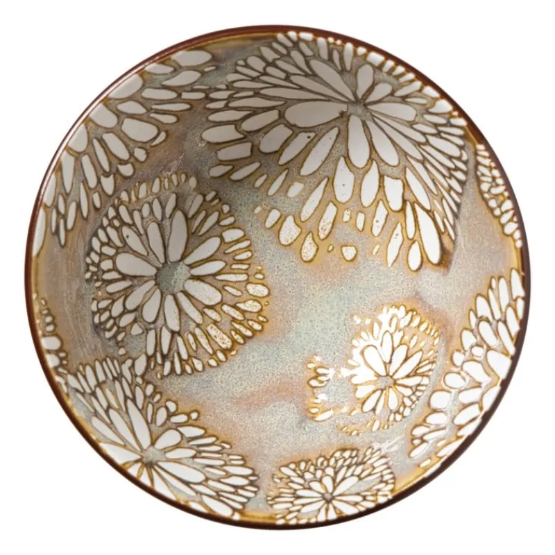 Xenos Tapasservies|Schalen-Schaaltje Alise klein - oranje/groen - ø9x4.6 cm