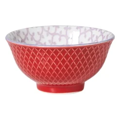 Xenos Tapasservies|Schalen-Schaaltje Anna klein - rood/grijs - ø9x4.6 cm