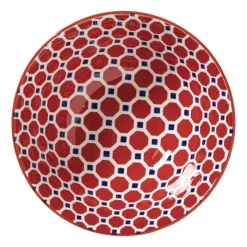 Xenos Tapasservies|Schalen-Schaaltje Anne groot - rood/blauw - ø15.8x7.3 cm