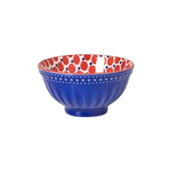 Xenos Tapasservies|Schalen-Schaaltje Anne klein - rood/blauw - ø9.2x4.8 cm