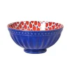 Xenos Tapasservies|Schalen-Schaaltje Anne middel - rood/blauw - ø12.3x5.8 cm