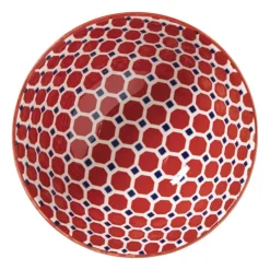 Xenos Tapasservies|Schalen-Schaaltje Anne middel - rood/blauw - ø12.3x5.8 cm