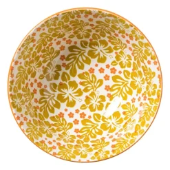 Xenos Tapasservies|Schalen-Schaaltje Anouk groot - blauw/geel - ø15.5x7 cm