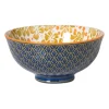 Xenos Tapasservies|Schalen-Schaaltje Anouk middel - blauw/geel - ø12x5.8 cm