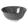 Xenos Schalen-Schaaltje black print blaadjes - ø16x6.5 cm