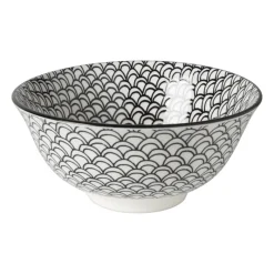 Xenos Schalen-Schaaltje black print boog - ø16x6.5 cm