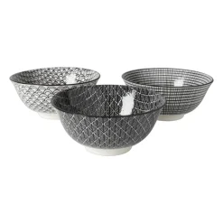 Xenos Schalen-Schaaltje black print boog - ø16x6.5 cm
