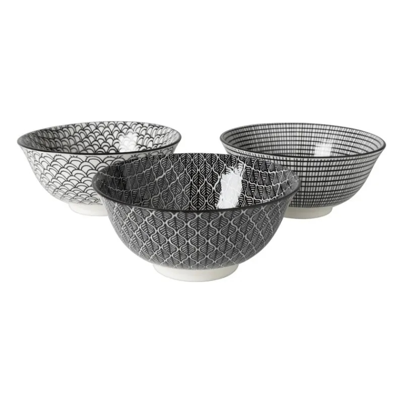 Xenos Schalen-Schaaltje black print boog - ø16x6.5 cm