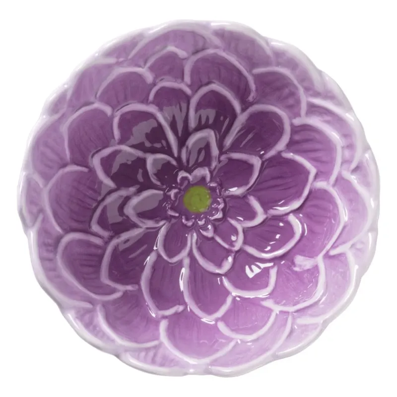 Xenos Schalen-Schaaltje bloem - lila - ø14.5x6.6 cm