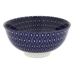 Xenos Schalen|Kommen-Schaaltje blue print - diamonds - ⌀12 cm