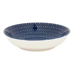 Xenos Tapasservies|Schalen-Schaaltje blue print - diamonds - ⌀14 cm
