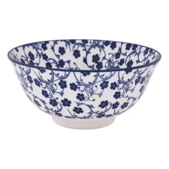 Xenos Schalen|Kommen-Schaaltje blue print - flowers - ⌀15 cm
