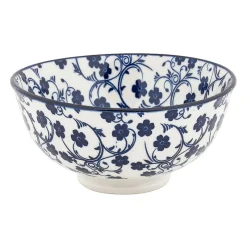 Xenos Schalen|Kommen-Schaaltje blue print - flowers - ⌀12 cm