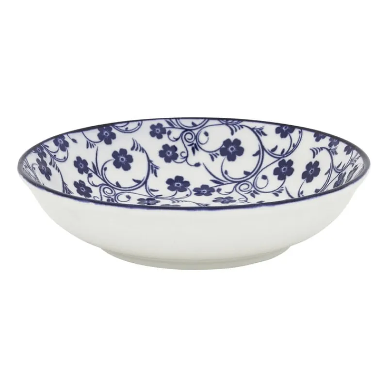 Xenos Tapasservies|Schalen-Schaaltje blue print - flowers - ⌀14 cm