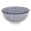 Xenos Schalen|Kommen-Schaaltje blue print - stripes - ⌀12 cm