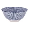 Xenos Schalen|Kommen-Schaaltje blue print - stripes - ⌀15 cm