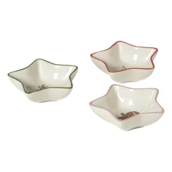 Xenos Schalen-Schaaltje candy cane - wit/groen - ø8.5x3 cm