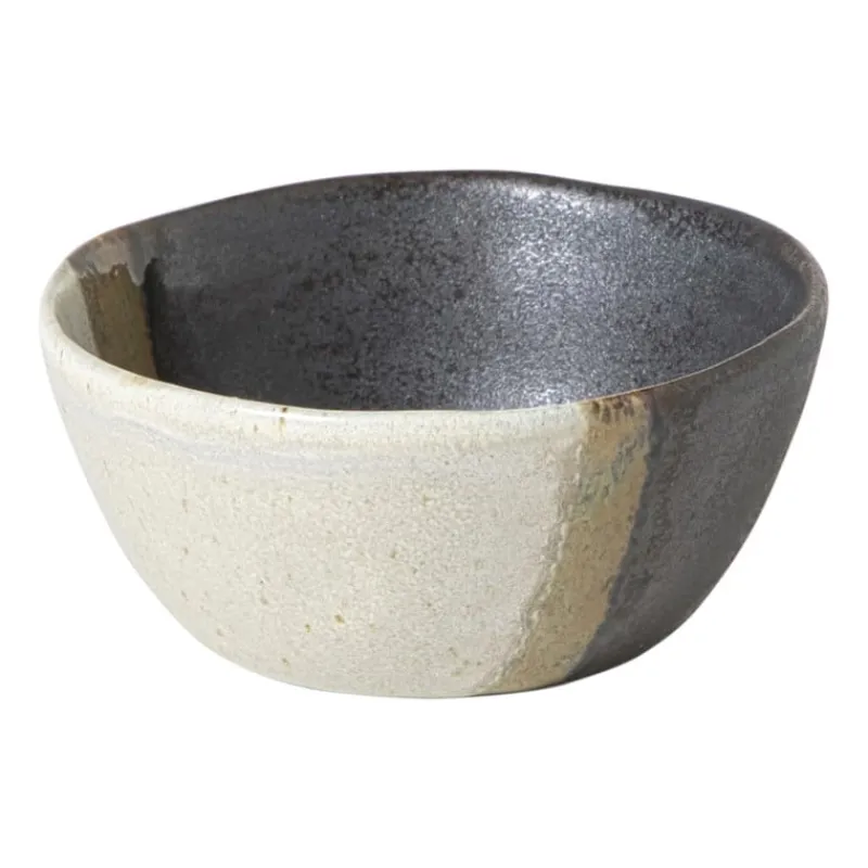 Xenos Schalen|Kerstservies-Schaaltje cortado klein - beige/zwart - ø9x4.2 cm