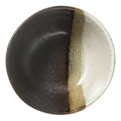 Xenos Schalen|Kerstservies-Schaaltje cortado klein - beige/zwart - ø9x4.2 cm