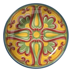 Xenos Tapasservies|Schalen-Schaaltje Diaz middel - geel/groen - ø12.2x2.5 cm