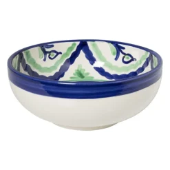 Xenos Schalen-Schaaltje flor - groen/blauw - ø20 cm