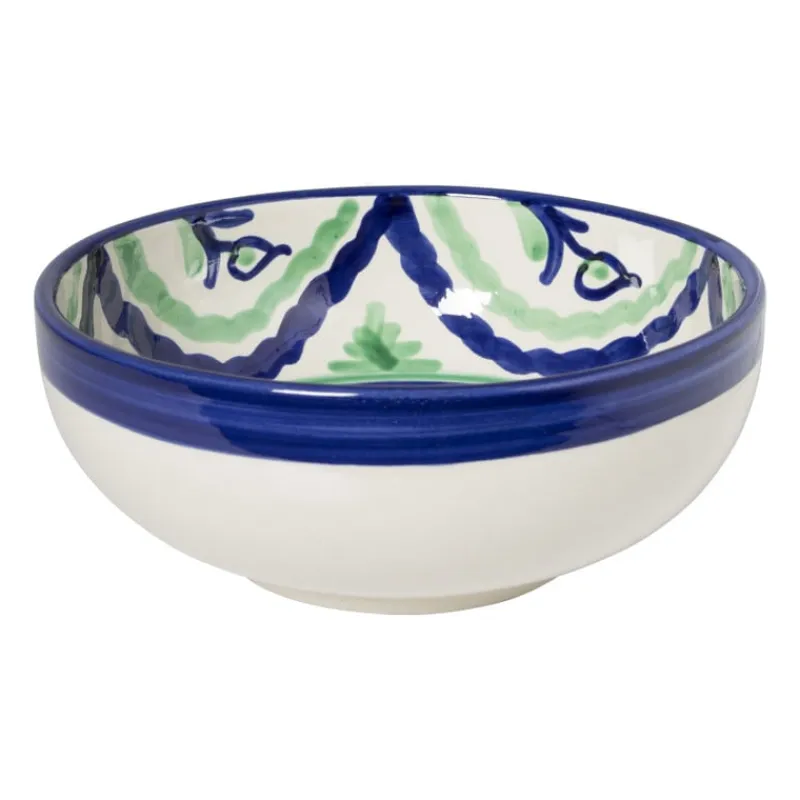 Xenos Schalen-Schaaltje flor - groen/blauw - ø20 cm