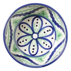 Xenos Schalen-Schaaltje flor - groen/blauw - ø20 cm