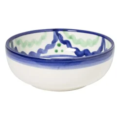Xenos Schalen-Schaaltje flor plat - groen/blauw - ø10 cm