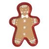 Xenos Schalen-Schaaltje gingerbread mannetje - bruin/rood - 1.5x13.3x9.3 cm