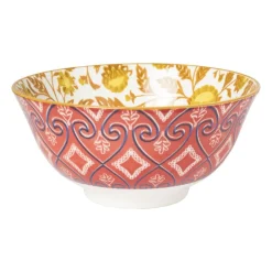Xenos Tapasservies|Schalen-Schaaltje Jona - geel/rood - ø15.8x7.3 cm