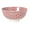 Xenos Schalen-Schaaltje Mirna bloem klein - rood/wit - ø12x5.8 cm