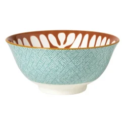 Xenos Tapasservies|Schalen-Schaaltje Nane groot - oranje/blauw - ø15.8x7.3 cm