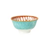 Xenos Tapasservies|Schalen-Schaaltje Nane klein - oranje/blauw - ø9.2x4.8 cm
