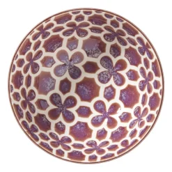 Xenos Tapasservies|Schalen-Schaaltje Nore middel - paars/geel - ø12.3x5.8 cm