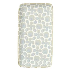 Xenos Sushi Servies|Tapasservies-Schaaltje Nori rechthoekig - lichtblauw/wit - 2x20.5x11 cm