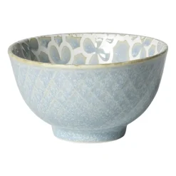 Xenos Sushi Servies|Tapasservies-Schaaltje Nori rond - lichtblauw/wit - ø10.5x5.8 cm