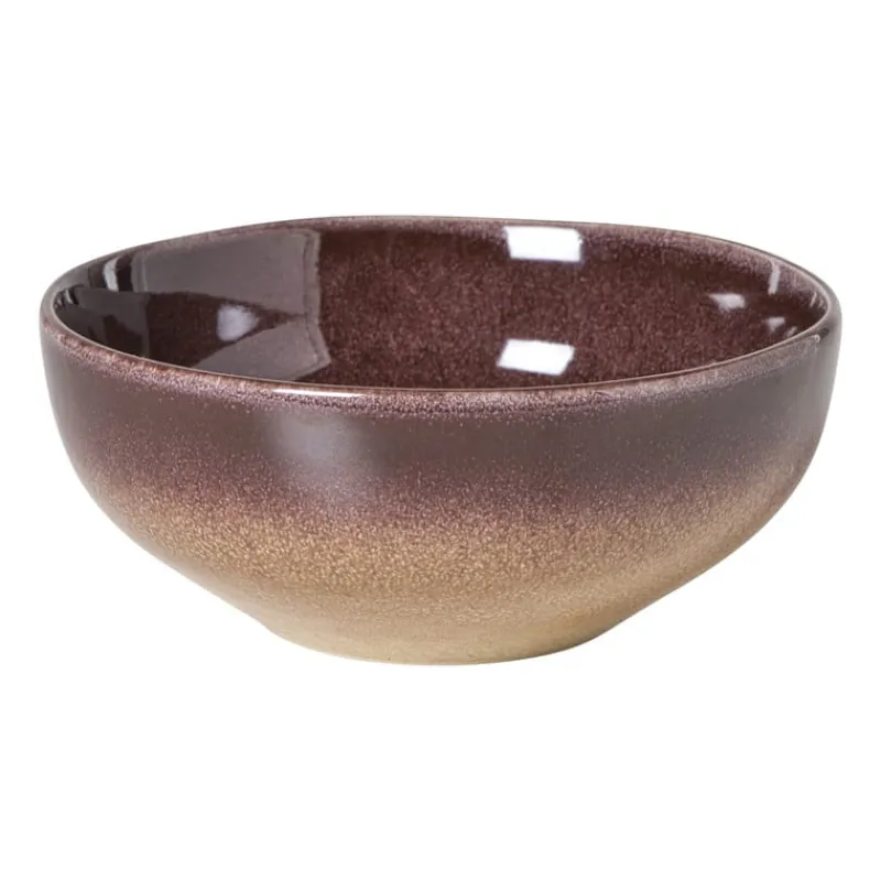 Xenos Schalen-Schaaltje Olivia - bordeauxrood/beige - ø16.8x7 cm
