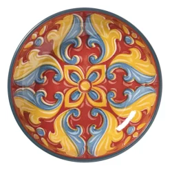 Xenos Tapasservies|Schalen-Schaaltje Pablo klein - rood/blauw - ø8.7x2.4 cm