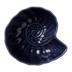 Xenos Schalen-Schaaltje zeeslak - blauw - 4.8x11.6x12 cm