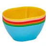 Xenos Buitenservies|Kinderservies-Schaaltjes - multikleur - kunststof - ø12 cm - set van 6